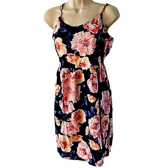 Excellent Old Navy Girls Floral Sleeveless Spaghetti Strap Sundress Size 12 - Picture 4 of 6